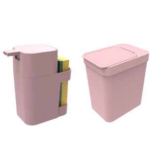 Kit Organizador De Cozinha Pia Porta Detergente + Lixeira