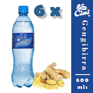 Gengibirra Cini 600ml - Kit com 6 - Refrigerante de gengibre (Gasosa) (1)