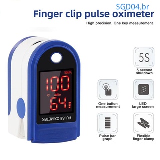 Oximetro Digital Medidor de Saturação Oxigênio no Sangue Oximetro de Pulso SGD04-BR