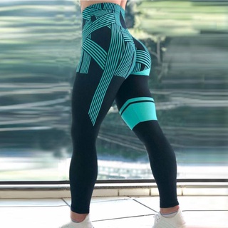 Feminino 3D Print Yoga Skinny Workout Gym Leggings Fitness Sports Calças recortadas