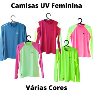 Camisa UV 50+ Manga Longa Térmica Feminina - Várias Cores - Pé na Roça