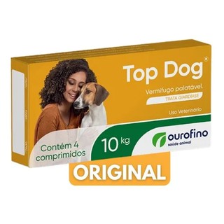 Top Dog 10Kg - 4 Comprimidos - Vermífugo P/ Cães