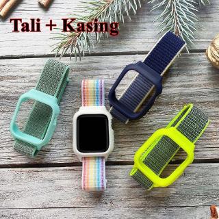 【 Smart Watch Case + Strap】 Integrated Nylon Watch Strap Apple Watch Series 7 6 SE 5 4 3 2 1 38MM 40MM 42MM 44MM for Apple Watch