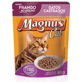 SACHÊ Magnus Cat Sachê Frango ao Molho para Gatos Castrados 85GR