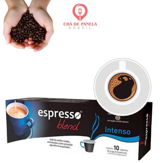 Capsulas de café Espresso Blend sabor intenso com 10 unidades compativel Nespresso
