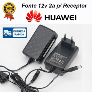 Fonte Huawei 12v 2a p/ Receptor Receptor Duosat / Cinebox / Azamerica / Azbox / Athomics / Freesky/ Vsat / Globalsat