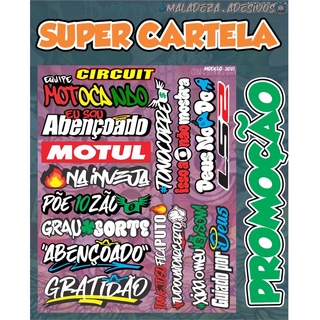 Super cartela / cartelas de adesivos / bike/ moto / caminhao