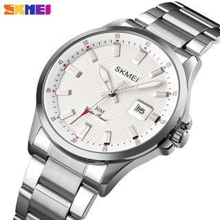 SKMEI Luxury Brand Quartz Men's Watch Stainless Steel Waterproof Male Clock Date Display Wristwatch Relogio Masculino