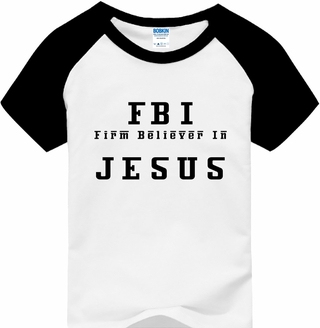 Camiseta Infantil Fbi Jesus Gospel Crente Firme Em Jesus