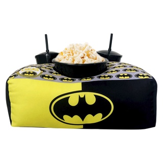 Kit almofada porta pipoca Batman | Almofada personalizada Batman com 1 balde e 2 copos