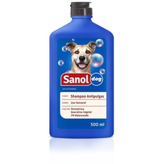 Shampoo Anti pulgas para Cachorro Sanol Dog 500ml - Shampoo Para Eliminar e previnir pulgas em cães