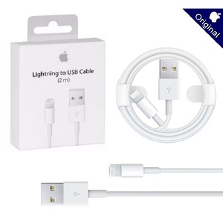 Cabo 2m Lightning USB Branco para iPhone 5 6 7 8 11 Plus X Xr iPad Carregador Conector