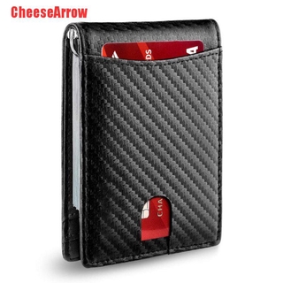 CheeseArrow Minimalist Slim Wallet for Men with Money Clip RFID Blocking Front Pocket Genuine Leather