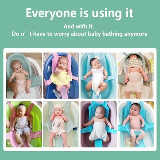 🎈Future🎈 Almofada De Banheira Dobrável Ajustável Para Banheira / Assento Para Banho De Bebê / Recém-Nascidos Antiderrapante (4)