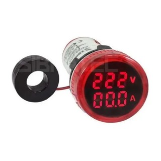 Voltímetro Digital Amperímetro 22mm Redondo Ac 50-500v 0-100a Vermelho Monitor