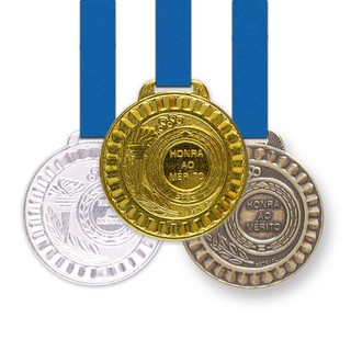 Medalha Honra ao Mérito 4,5 cm ( Ouro / Prata / Bronze )