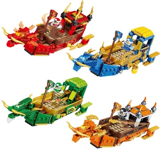 4 Tipos Pull Back Dragon Boat Ninja Mini Figuras Modelo Blocos De Construção Crianças Brinquedos Tijolos Boneca De Presente Para As BoysModa sYJk