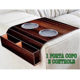 Bandeja Esteira Suporte Porta Copo para Braço Sofa direto de fabrica madeira escuro e clara luxo (1)