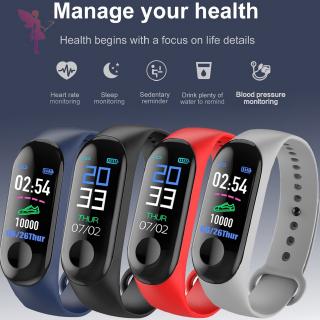 Smartwatch relógio smart watch m3 m4 jam pintar pulseira à prova d’água monitor batimentos cardíacos/pressão sanguínea para xioami (7)