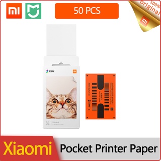 Xiaomi MI Jia Mini Portátil De Bolso Papel De Impressora Fotográfica 50 PCS ZINK Auto-Adesivo Para 3 Polegada