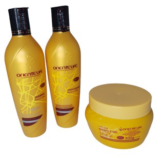 Kit Hidratação para os cabelos Banana e Mel, Shampoo, Condicionador e Máscara Teia Oriente Life (7)