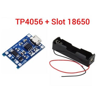 Kit TP4056 5V 1A + Slot Bateria 18650