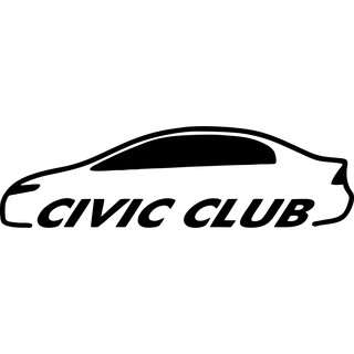 Adesivo Civic Club - 13x4cm