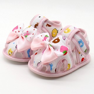 Sapatos De Verão Sandálias Com Laço Fofo Para Bebês (4)