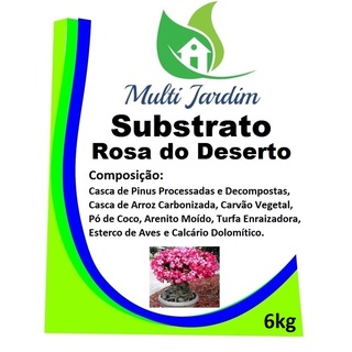 Substrato para Rosa do Deserto Multi Jardim 6kg = 20 Litros