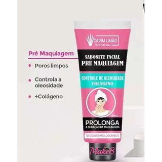 KIT COM 2 Sabonete liquido Facial Pré e Pós Maquiagem Capim Limão 100ml - Colágeno Promoção (3)