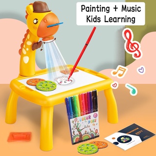 Projetor Smart De Criança Com Luz E Música / Máquina De Pintura / Brinquedo Criativo Para Educação Inicial