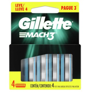 Gillette Carga Mach3 Regular Leve 4 Pague 3