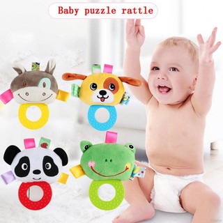 🍭 ruiaike 🍭 Baby Lathe Hanging BB Ring Animal Rattle Plush Toys Cartoon Stroller Crib Soft Stuffed Dolls