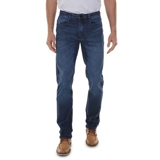 Calca Jeans Masculina Azul Escura Reforcada (1)