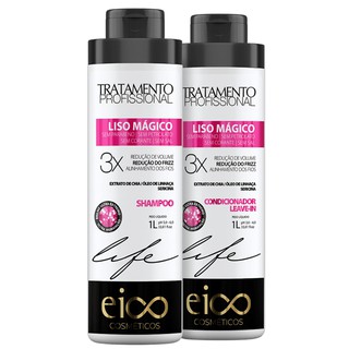 Kit Eico Liso Mágico Shampoo + Condicionador 1 Litro