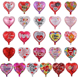 18-inch Valentine's Day Heart Shaped Aluminum Film Balloon Peach Heart Wedding Printing Aluminum Foil i love you balloon