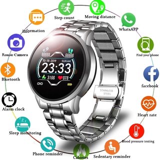 Steel Smart Watch Men Waterproof sport Heart rate blood pressure call Information smartwatch Fitness tracker