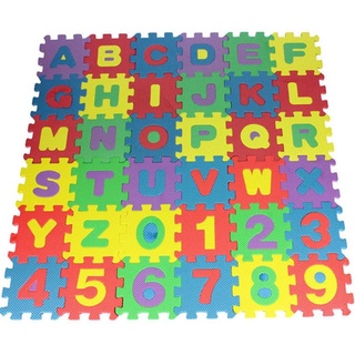 36pcs Crianças Mini EVA Foam Alfabeto Letras Números Tapete Infantil Macio Para Bebê 3D Puzzle Crianças Brinquedos Educativos