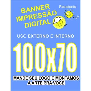 banner 1x0,70 cm impressa digital brilho
