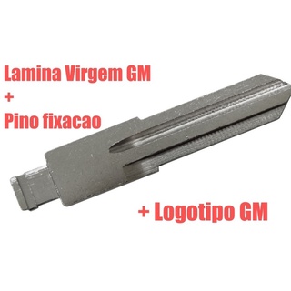 Lamina pra chave canivete GM Corsa Astra Zafira Meriva Celta Classic + adesivo logotipo gm