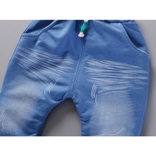 kids clothing set short sleeve t-shirt + Denim pants (6)
