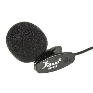 Microfone Knup KP-911 preto Cabo de 1m