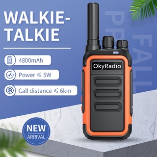 Walkie-talkie 6km Chamada Okyradia 5w Power À Prova D'água Portátil 4800mAh Para