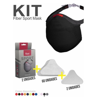 Kit 2 Máscara Knit Fiber + 60un Refil + 2 Suporte De Filtro
