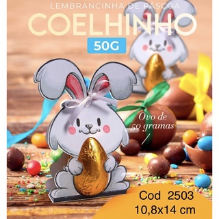 10 embalagem ovo de Páscoa 50g coelho coelhinho cod 2503 Páscoa 2022