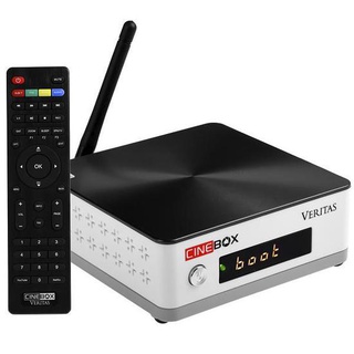 Receptor Fta Cinebox Veritas com Wi-Fi/USB/HDMI Bivolt - Branco/Preto