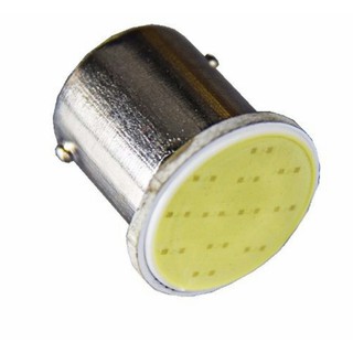 Lâmpada 1 polo 12 leds cob luz de ré freio ou pisca P21w 1156 12v - unidade
