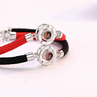 Pulseira de moda 100 idiomas "Eu te amo" Charme de projeção casal pulseiras para mulheres amante presentes | Unisex Fashion Couple Bracelet | Unisex Fashion Couple Bracelet (7)