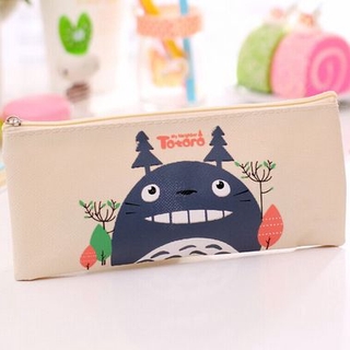 Bonito Tecido Kawaii Lápis Caso Encantador Dos Desenhos Animados Totoro Pen Bags Para Crianças Material De Escola Estudante (7)