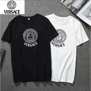 Camiseta Versace 100% Algodão Moda Masculina Disponiveis Nas Cores Preta E Branca